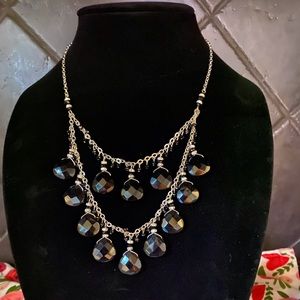 WHBM Black statement necklace